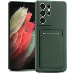 Samsung Galaxy S21 Ultra - Silikonhülle mit Kartenfach & Kameraschutz