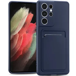 Samsung Galaxy S21 Ultra - Silikonhülle mit Kartenfach & Kameraschutz