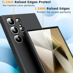 Samsung Galaxy S24 Ultra - Silikon Case mit Mikrofaser-Innenseite