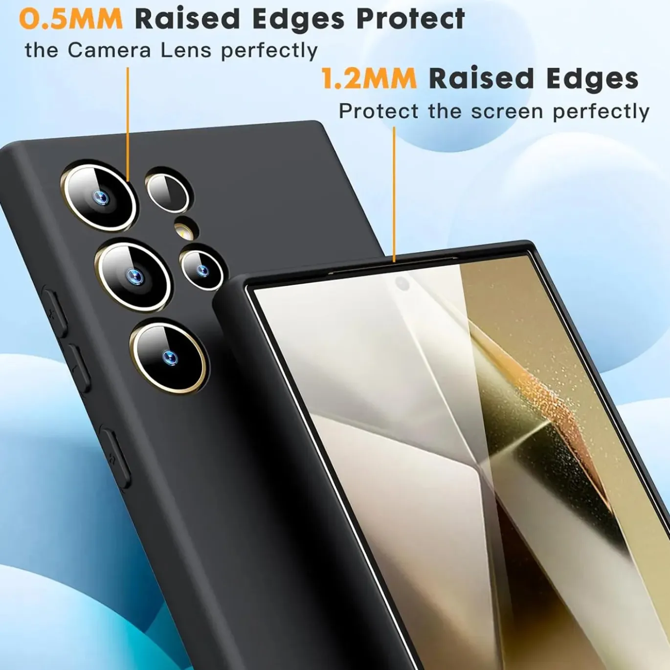 Samsung Galaxy S24 Ultra - Silikon Case mit Mikrofaser-Innenseite