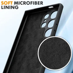 Samsung Galaxy S24 Ultra - Silikon Case mit Mikrofaser-Innenseite