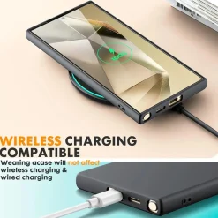 Samsung Galaxy S24 Ultra - Silikon Case mit Mikrofaser-Innenseite