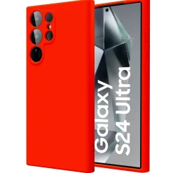 Samsung Galaxy S24 Ultra - Silikon Case mit Mikrofaser-Innenseite