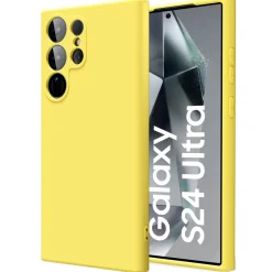Samsung Galaxy S24 Ultra - Silikon Case mit Mikrofaser-Innenseite