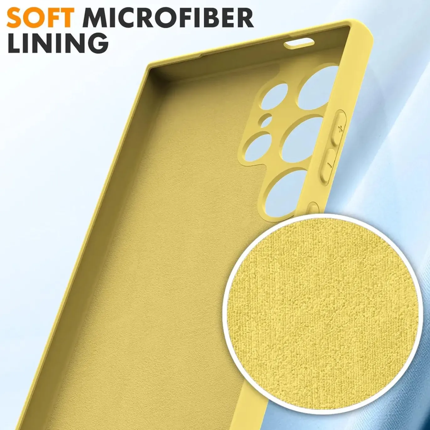 Samsung Galaxy S25 Ultra - Silikon Case mit Mikrofaser-Innenseite