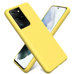 Samsung Galaxy S21 Ultra - Silikon Case mit Mikrofaser-Innenseite