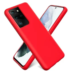 Samsung Galaxy S21 Ultra - Silikon Case mit Mikrofaser-Innenseite