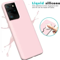 Samsung Galaxy S21 Ultra - Silikon Case mit Mikrofaser-Innenseite
