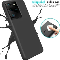 Samsung Galaxy S21 Ultra - Silikon Case mit Mikrofaser-Innenseite