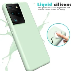 Samsung Galaxy S21 Ultra - Silikon Case mit Mikrofaser-Innenseite