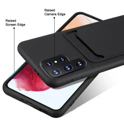 Samsung Galaxy S24 Ultra - Silikonhülle mit Kartenfach & Kameraschutz