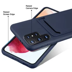 Samsung Galaxy S24 Ultra - Silikonhülle mit Kartenfach & Kameraschutz