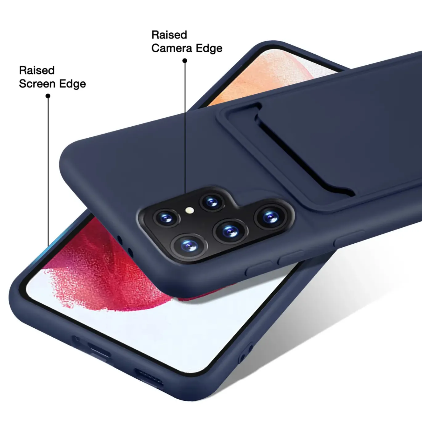 Samsung Galaxy S24 Ultra - Silikonhülle mit Kartenfach & Kameraschutz