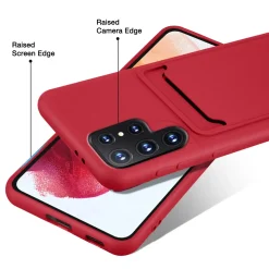 Samsung Galaxy S24 Ultra - Silikonhülle mit Kartenfach & Kameraschutz