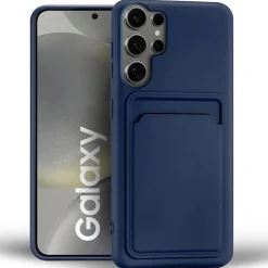 Samsung Galaxy S24 Ultra - Silikonhülle mit Kartenfach & Kameraschutz