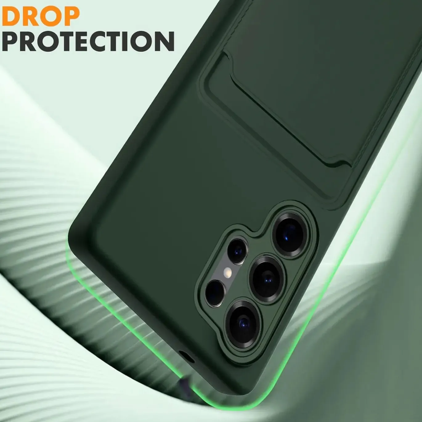 Samsung Galaxy S25 Ultra - Silikonhülle mit Kartenfach & Kameraschutz