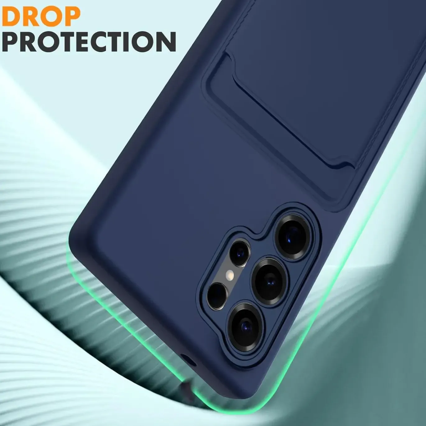Samsung Galaxy S25 Ultra - Silikonhülle mit Kartenfach & Kameraschutz