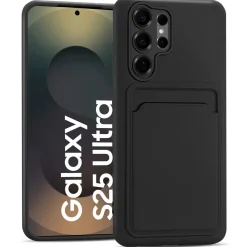 Samsung Galaxy S25 Ultra - Silikonhülle mit Kartenfach & Kameraschutz