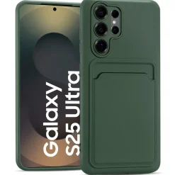 Samsung Galaxy S25 Ultra - Silikonhülle mit Kartenfach & Kameraschutz
