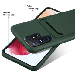 Samsung Galaxy S23 Ultra - Silikonhülle mit Kartenfach & Kameraschutz