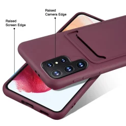 Samsung Galaxy S23 Ultra - Silikonhülle mit Kartenfach & Kameraschutz