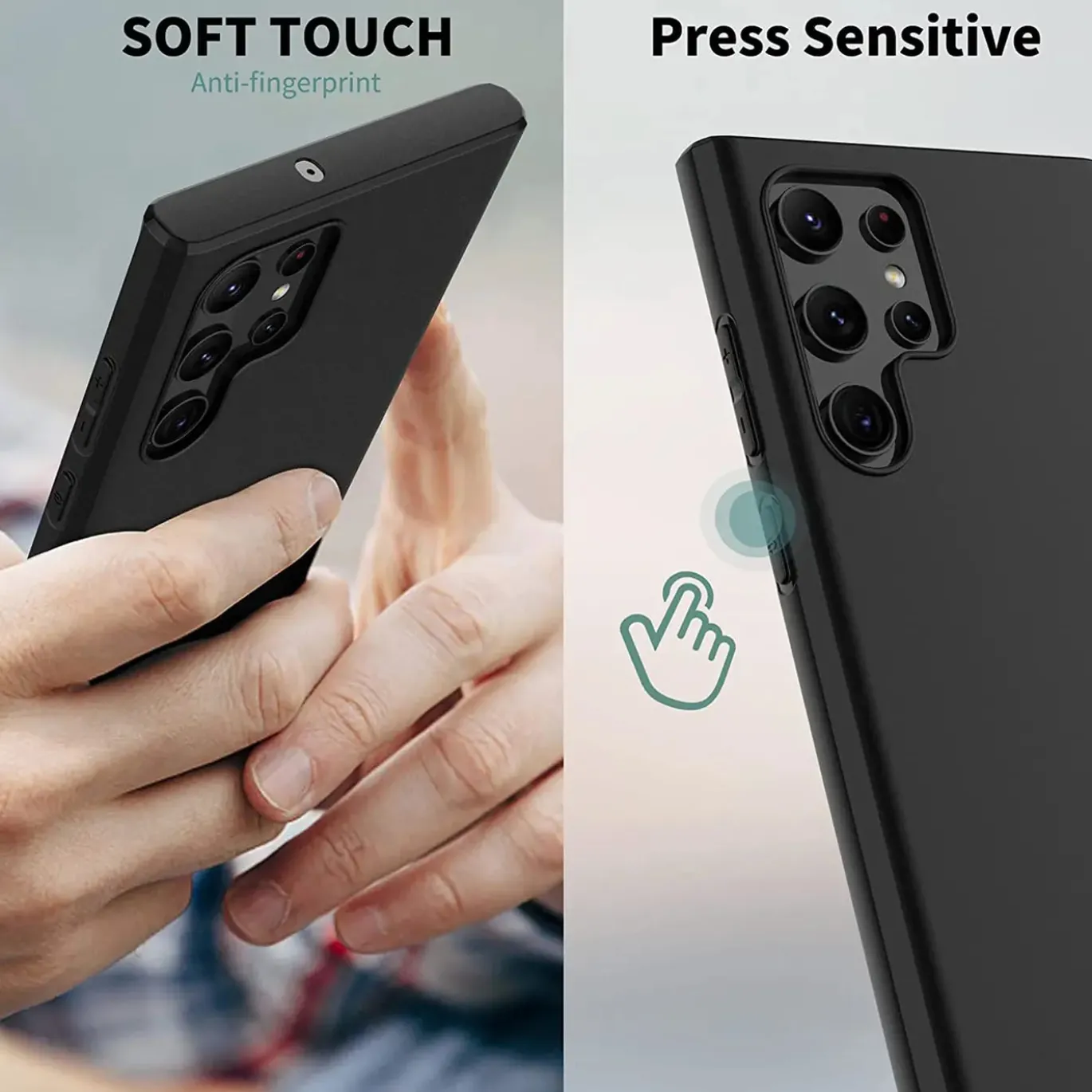 Samsung Galaxy S23 Ultra - Slim Silikon Backcover Schwarz