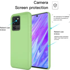 Samsung Galaxy S20 Ultra - Silikon Case mit Mikrofaser-Innenseite