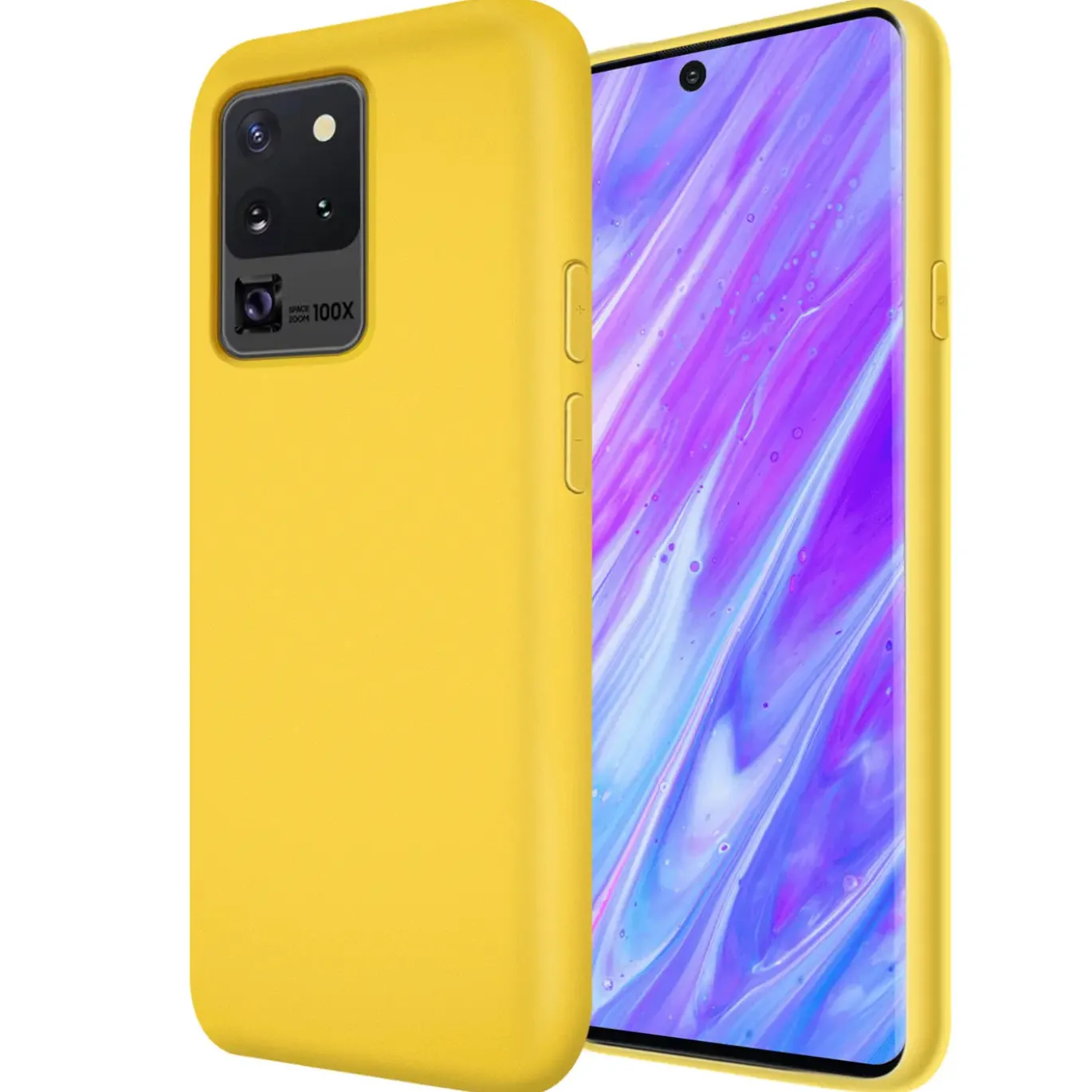 Samsung Galaxy S20 Ultra - Silikon Case mit Mikrofaser-Innenseite