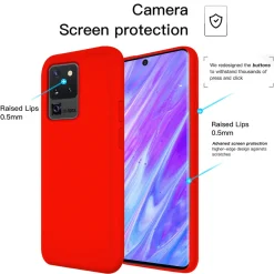 Samsung Galaxy S20 Ultra - Silikon Case mit Mikrofaser-Innenseite