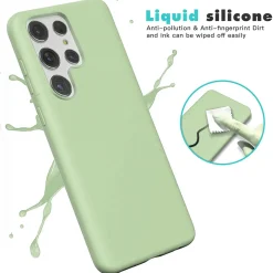 Samsung Galaxy S23 Ultra - Silikon Case mit Mikrofaser-Innenseite
