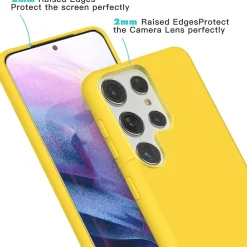 Samsung Galaxy S23 Ultra - Silikon Case mit Mikrofaser-Innenseite