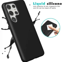 Samsung Galaxy S23 Ultra - Silikon Case mit Mikrofaser-Innenseite