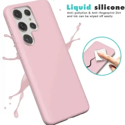 Samsung Galaxy S23 Ultra - Silikon Case mit Mikrofaser-Innenseite