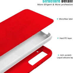 Samsung Galaxy S23 Ultra - Silikon Case mit Mikrofaser-Innenseite