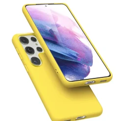 Samsung Galaxy S23 Ultra - Silikon Case mit Mikrofaser-Innenseite