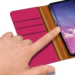 Samsung Galaxy S10e - Jeanslook Klapphülle mit Kartenfach
