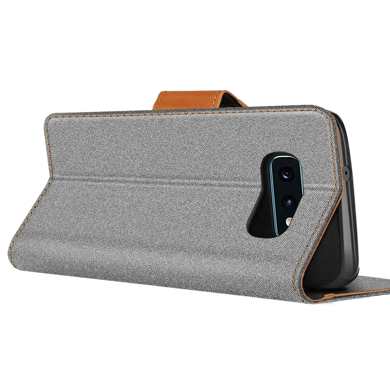 Samsung Galaxy S10e - Jeanslook Klapphülle mit Kartenfach