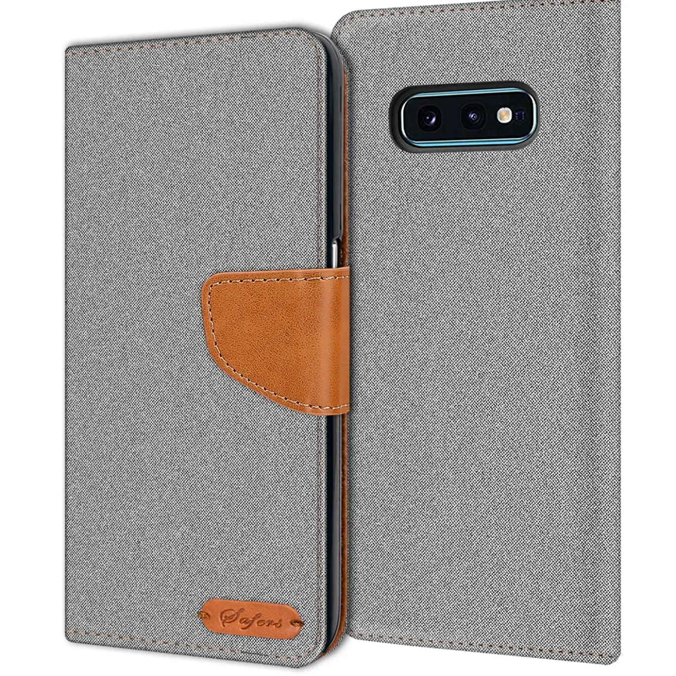 Samsung Galaxy S10e - Jeanslook Klapphülle mit Kartenfach