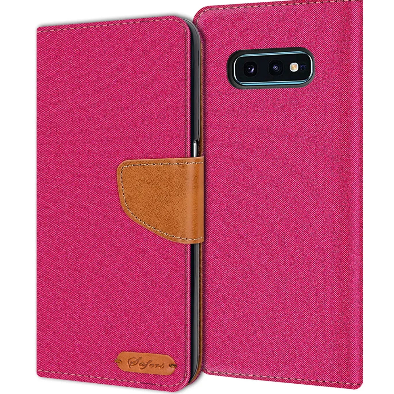 Samsung Galaxy S10e - Jeanslook Klapphülle mit Kartenfach