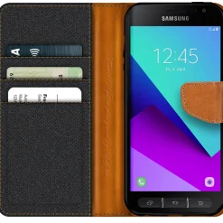 Samsung Galaxy Xcover 4 - Jeanslook Klapphülle mit Kartenfach