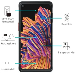 Samsung Galaxy Xcover Pro - 2x 9H Panzer Glasfolie, Displayfolie