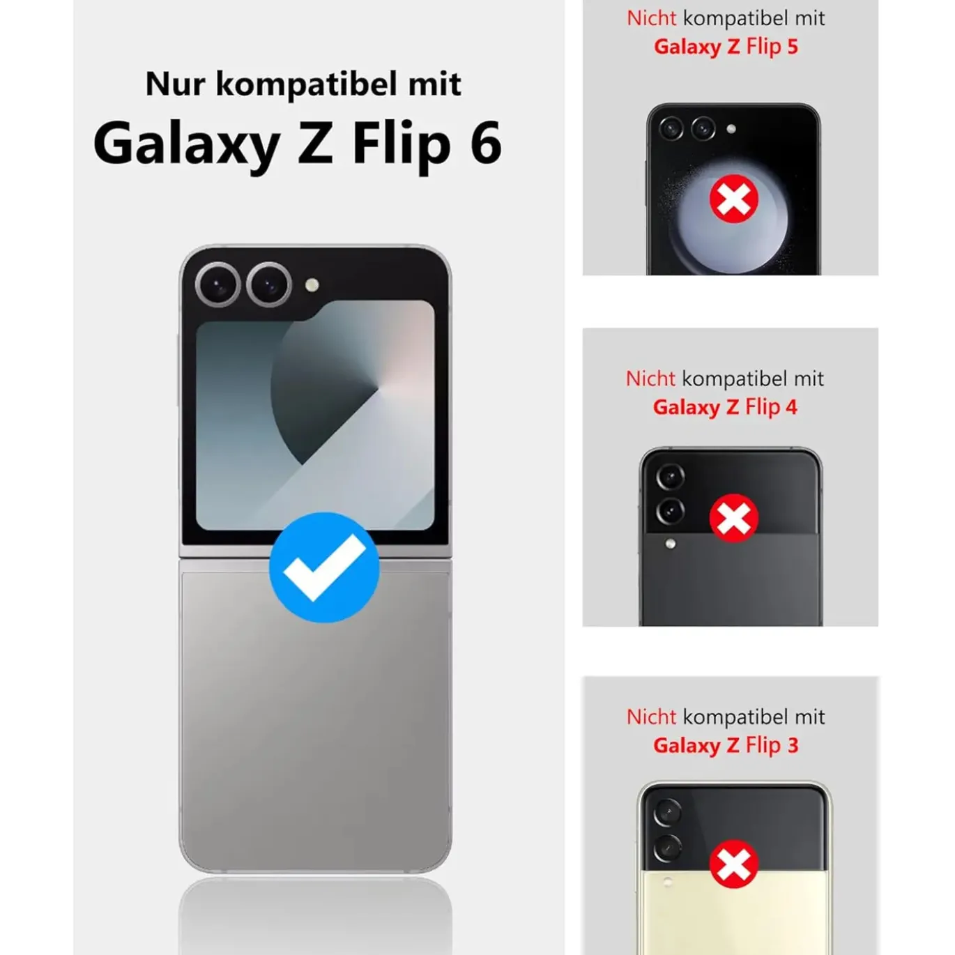 Samsung Galaxy Z FLIP 6 - Flip Hülle, horizontal klappbar