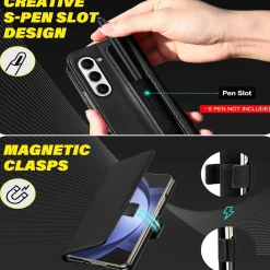 Samsung Galaxy Z FOLD 5 - Robuste Klapphülle mit RFID Block