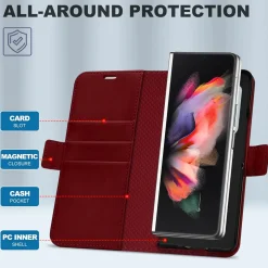 Samsung Galaxy Z FOLD 3 - Robuste Klapphülle mit RFID Block