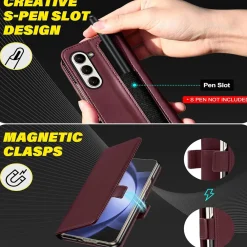 Samsung Galaxy Z FOLD 7 - Robuste Klapphülle mit RFID Block
