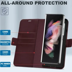 Samsung Galaxy Z FOLD 4 - Robuste Klapphülle mit RFID Block