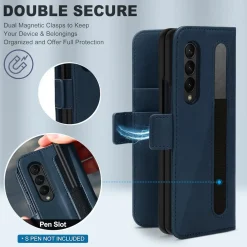 Samsung Galaxy Z FOLD 4 - Robuste Klapphülle mit RFID Block