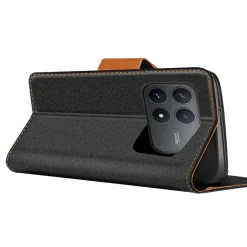 Textil Klapphülle für Xiaomi Poco F8 Pro - Case im Jeanslook mit Kartenfächern