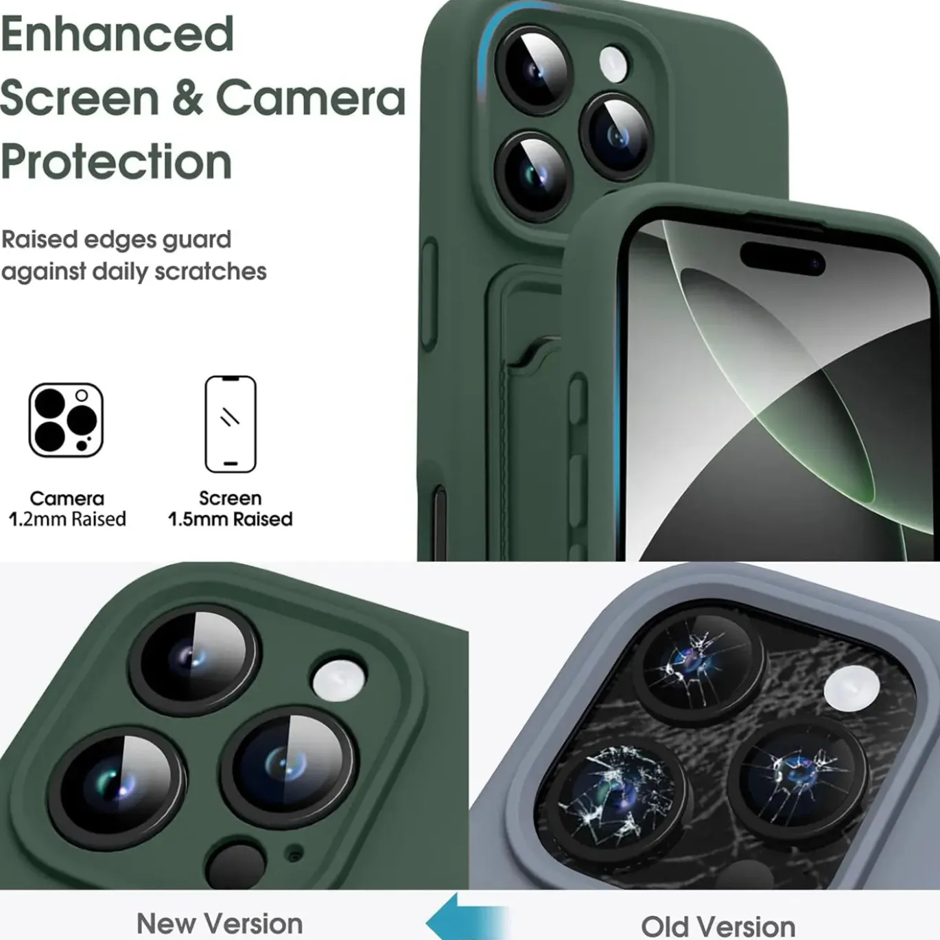 TPU Case für iPhone 17 Pro - Slim Hülle mit Kartenfach & Mikrofaser-Inlay