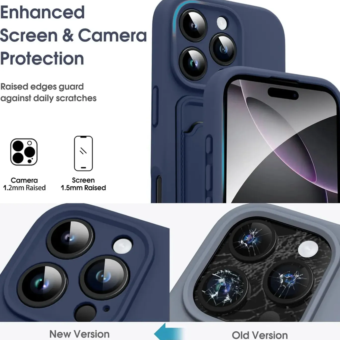 TPU Case für iPhone 17 Pro - Slim Hülle mit Kartenfach & Mikrofaser-Inlay